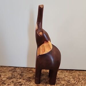 Wood‎ Elephant Home Decor Rustic Look Shelf Room Decor African Art Hand Carved